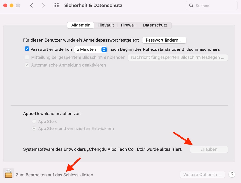 Systemerweiterungen aktivieren für iBoysoft Data Recovery for Mac