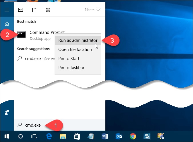 open Command Prompt